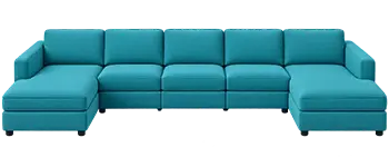 Seven-seat couch deep steam cleaning in Tampa