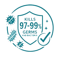 Kills 97 to 99 percent of germs and bacteria
